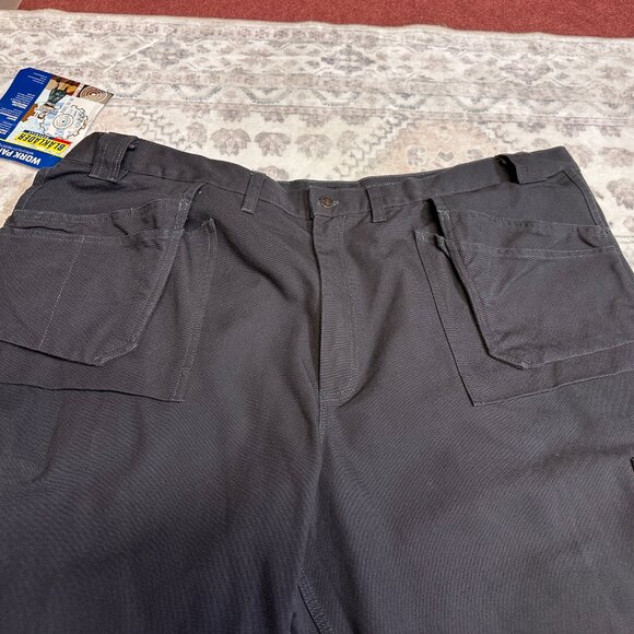 Blaklader Work Pants Men’s 50x30 Gray Blue Workwear Double Knee Cargo Loose Plus - Picture 4 of 16